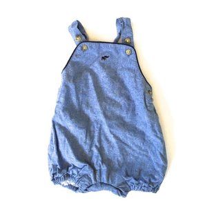 Janie & Jack Light Blue Shortall Romper
